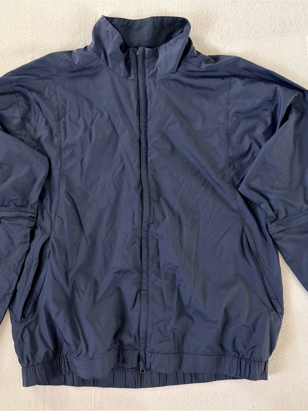 Nike Golf Navy Blue Lightweight Zip Up Windbreaker Jacket